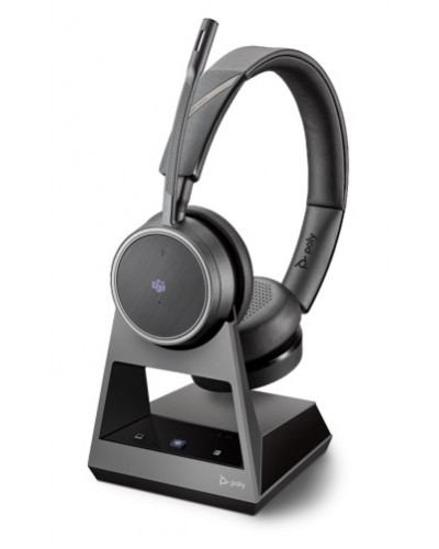Poly Voyager 4220 Office [214003-01] - Беспроводная гарнитура, 2-контактная база, Microsoft Teams, USB-A